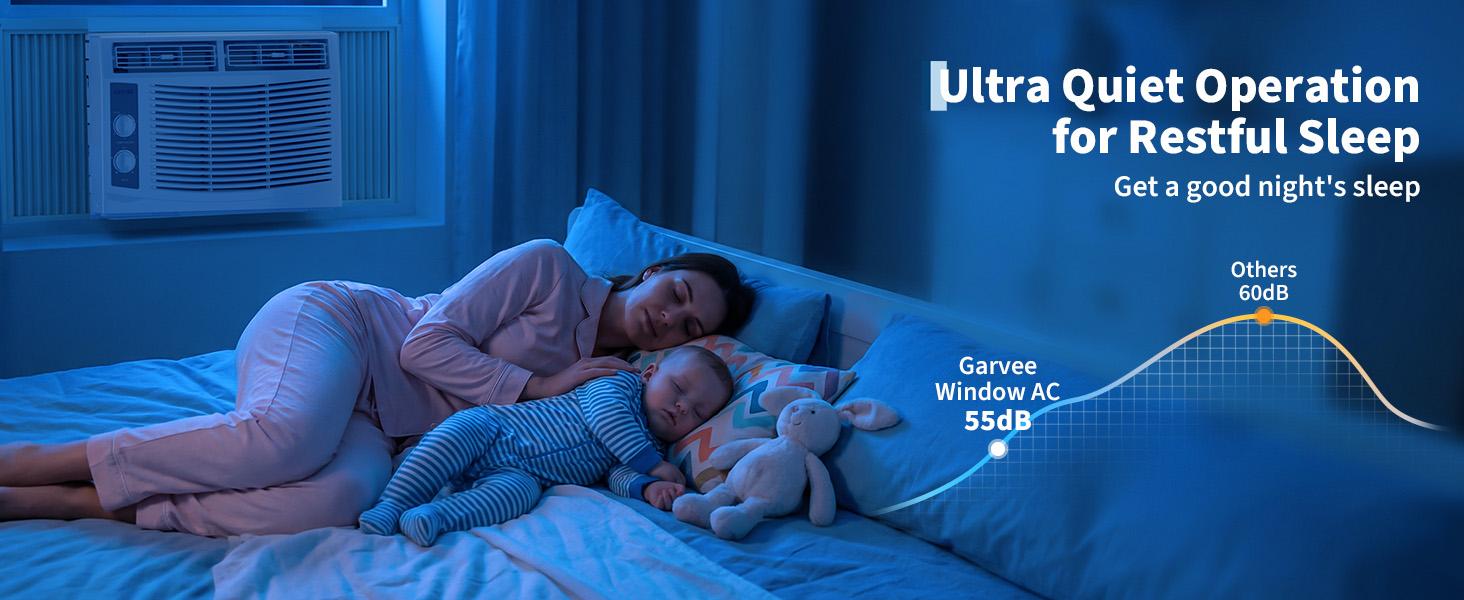 5000BTU Window Air Conditioner, Window AC Unit , Timer Function & Easy Install Kit, for Rooms Up to 350 Square Feet, 115V/60Hz