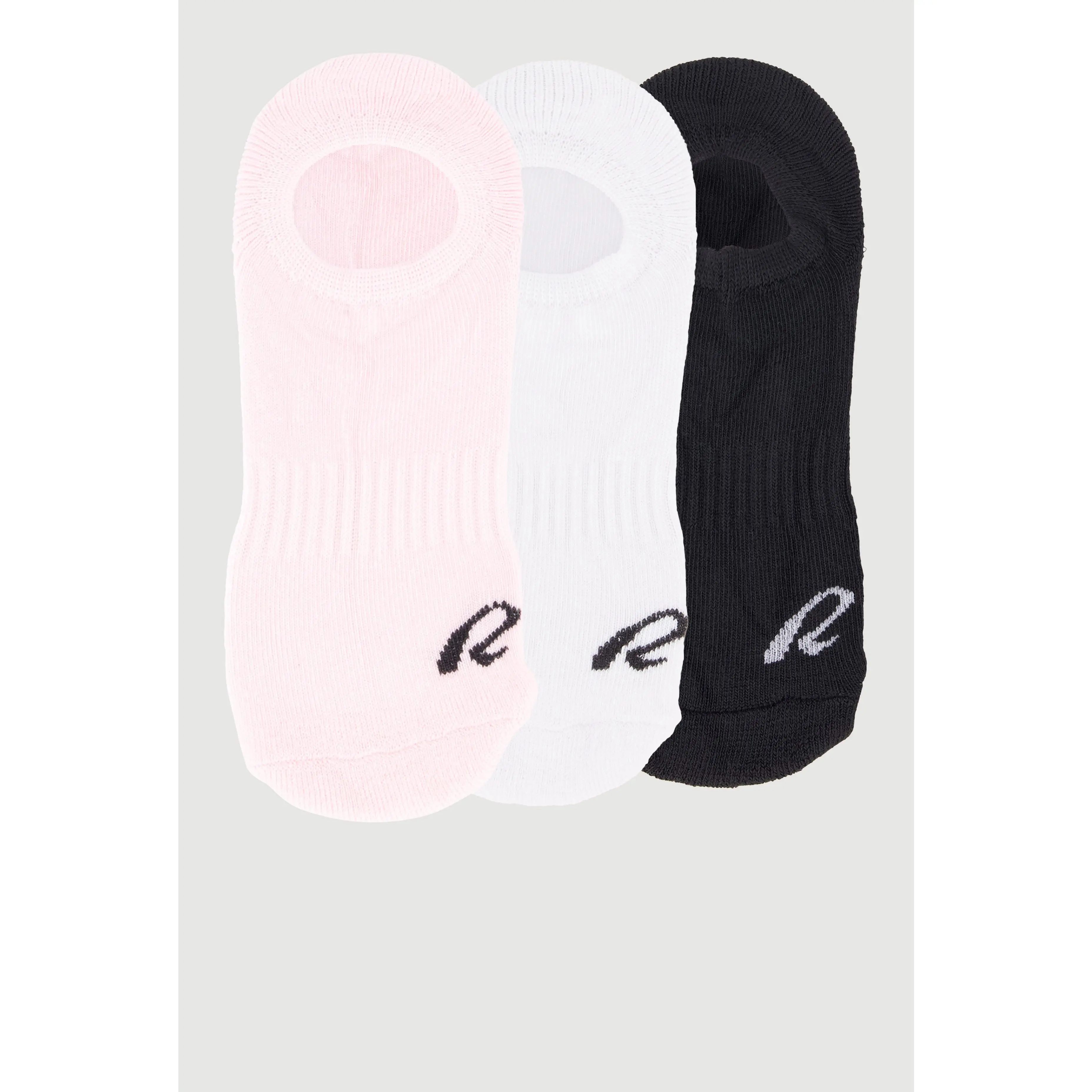 R Collection Cushion Sneaker Liner Socks 3 Pack