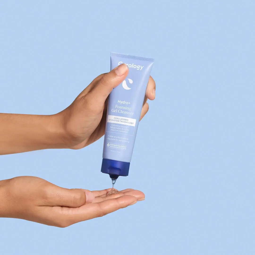 Curology Hydro+ Foaming Gel Facial Cleanser - Hyaluronic Acid, Squalane, Aloe Vera - Gentle, Sensitive Skin Hydrating Face Wash That Doesn’t Strip Skin