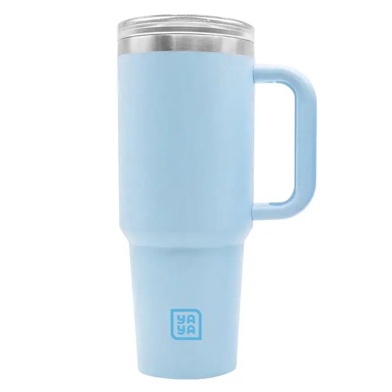 YAYA Adult Tumbler with 2-in-1 Straw, Portable Stainless Steel Tumbler with Silicone Straw, Spill-Proof Lid, Double Insulated for Cold Drinks, 30-40oz
