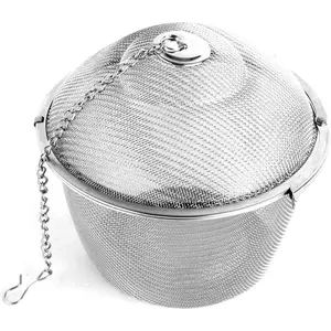 Extra Large Stainless Steel Twist Lock Mesh Tea Ball Tea Strainer Filter Spice Infuser 11cm/4.3 inch