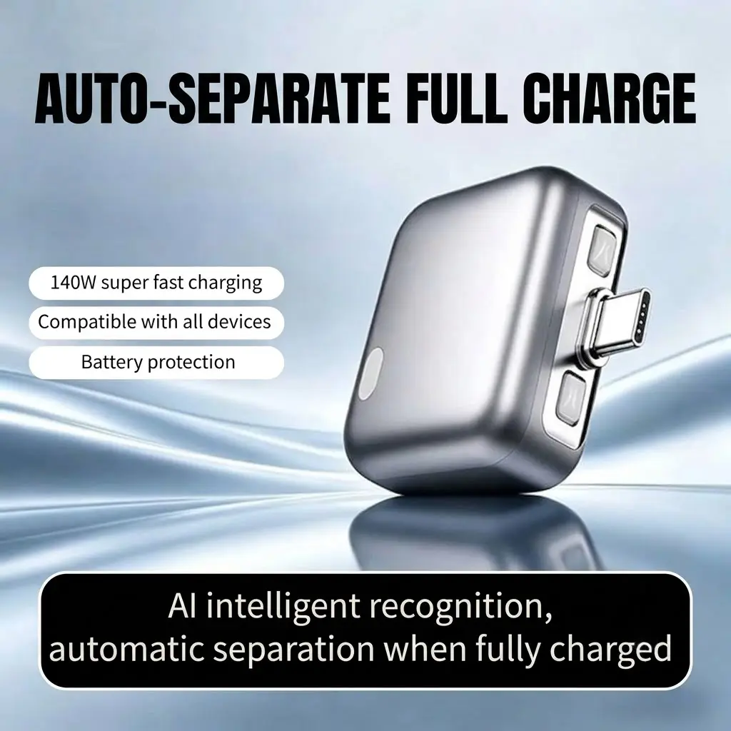 140W Type-C Smart Auto-Disconnect Charger | Physical Battery Guard & Self-Eject Cable for iPhone 15/16/17/18 Pro, Laptops & Tablets | Safe Night Charging Cut-Off Accessory by SummerWins