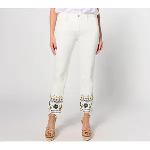 Driftwood Jeans Colette Embroidered Crop Straight Jean-GoldenGate