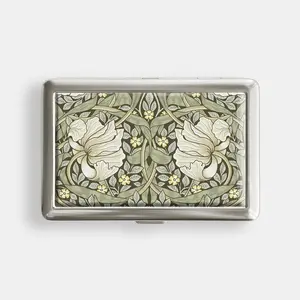 Vintage Floral 100s or King Size Case Storage Box Card Holder Metal Wallet