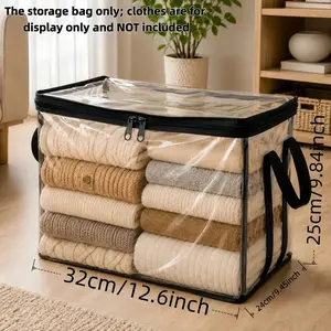 Large Clear Thick Plastic Storage Box with Hinged Lid Heavy Duty Durable High Capacity Organizer Stackable Foldable Waterproof Dustproof for Home Bedroom Closet Office Camping Travel Attic Moving Toys Books Clothes Documents Storage Father's Day Gift