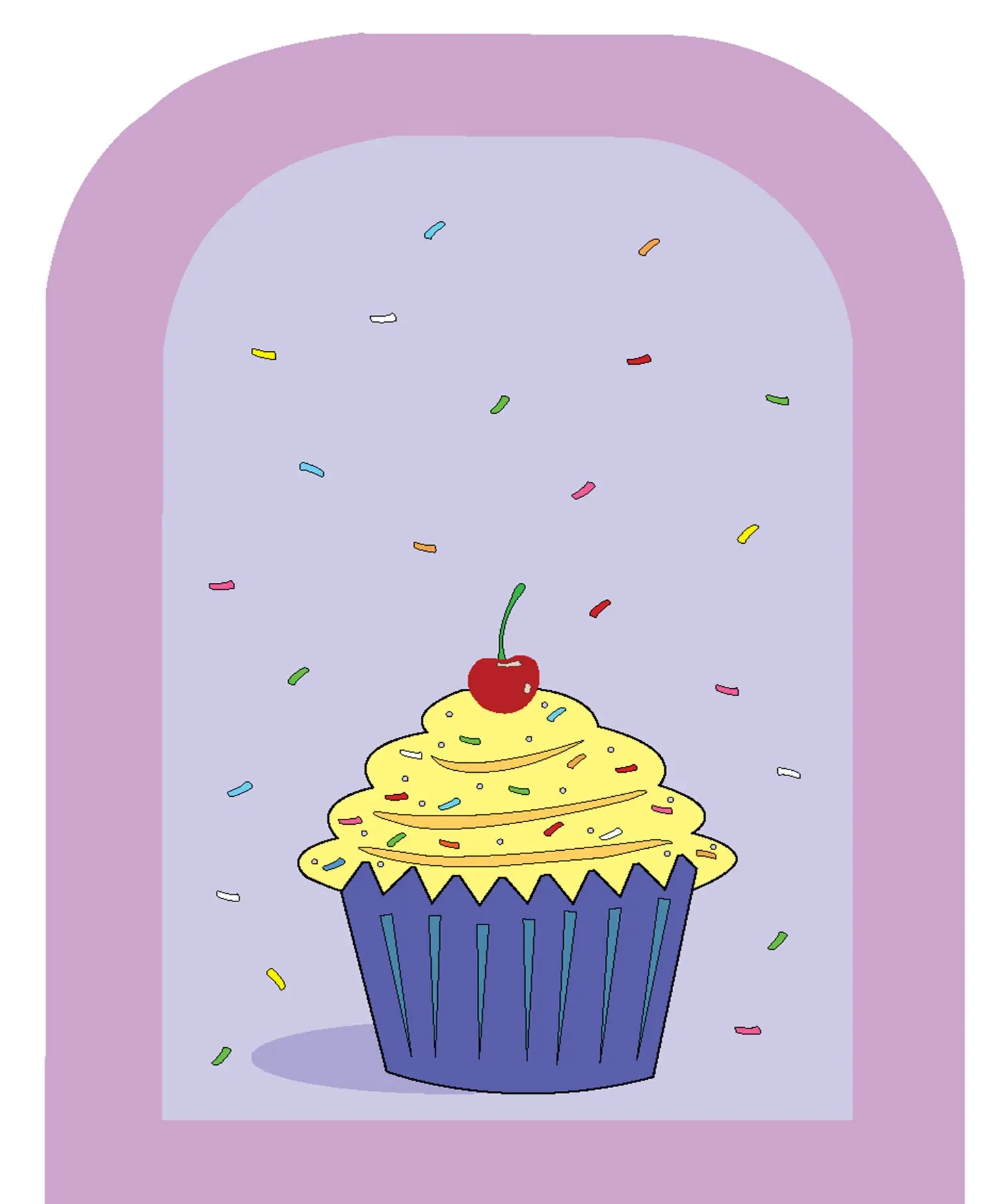 SHAPES ETC. Mini Cardstock Accents - Cupcake, Cake Decorating Supplies for Party Decoration