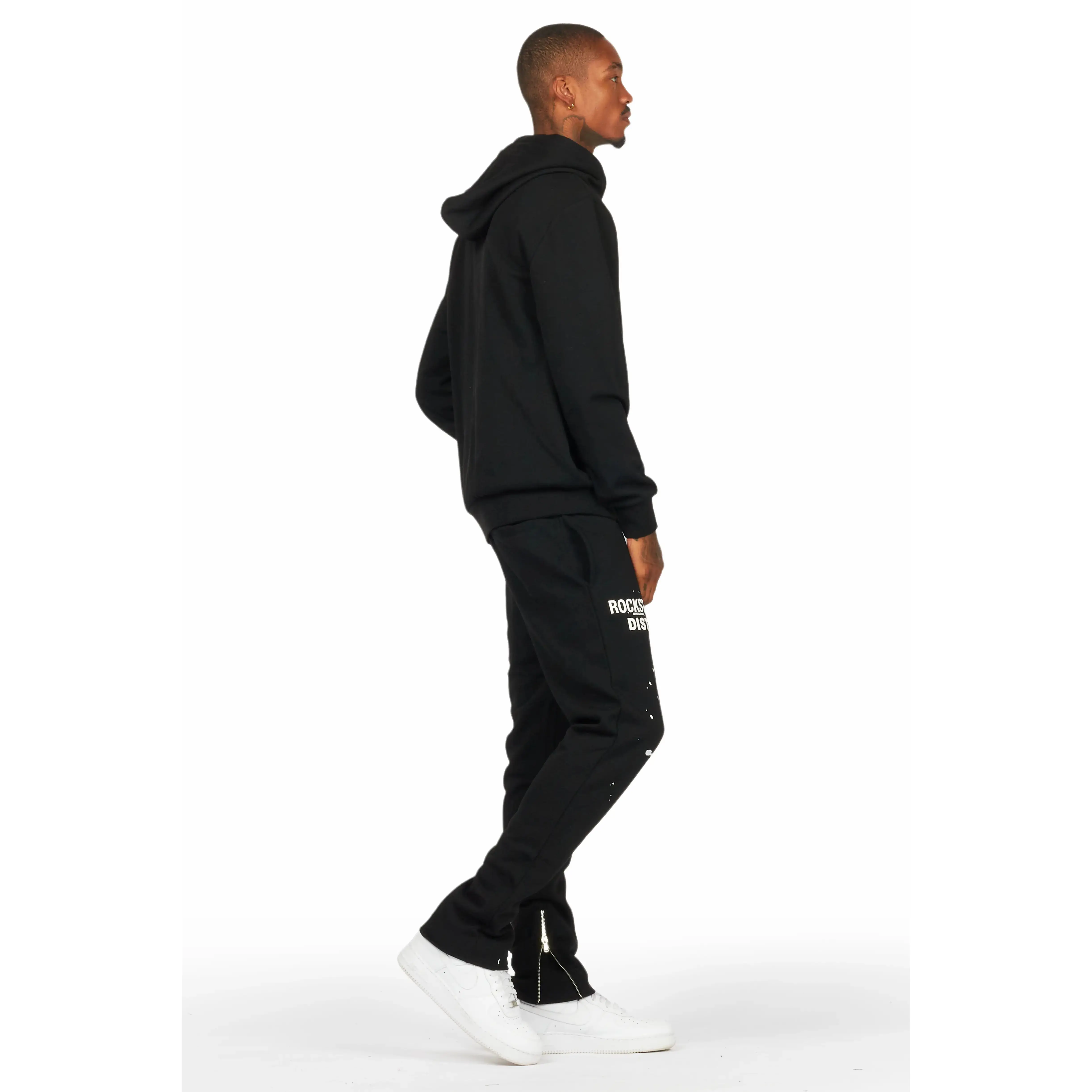 Raffer Black Slim Fit Track Set - TikTok Shop