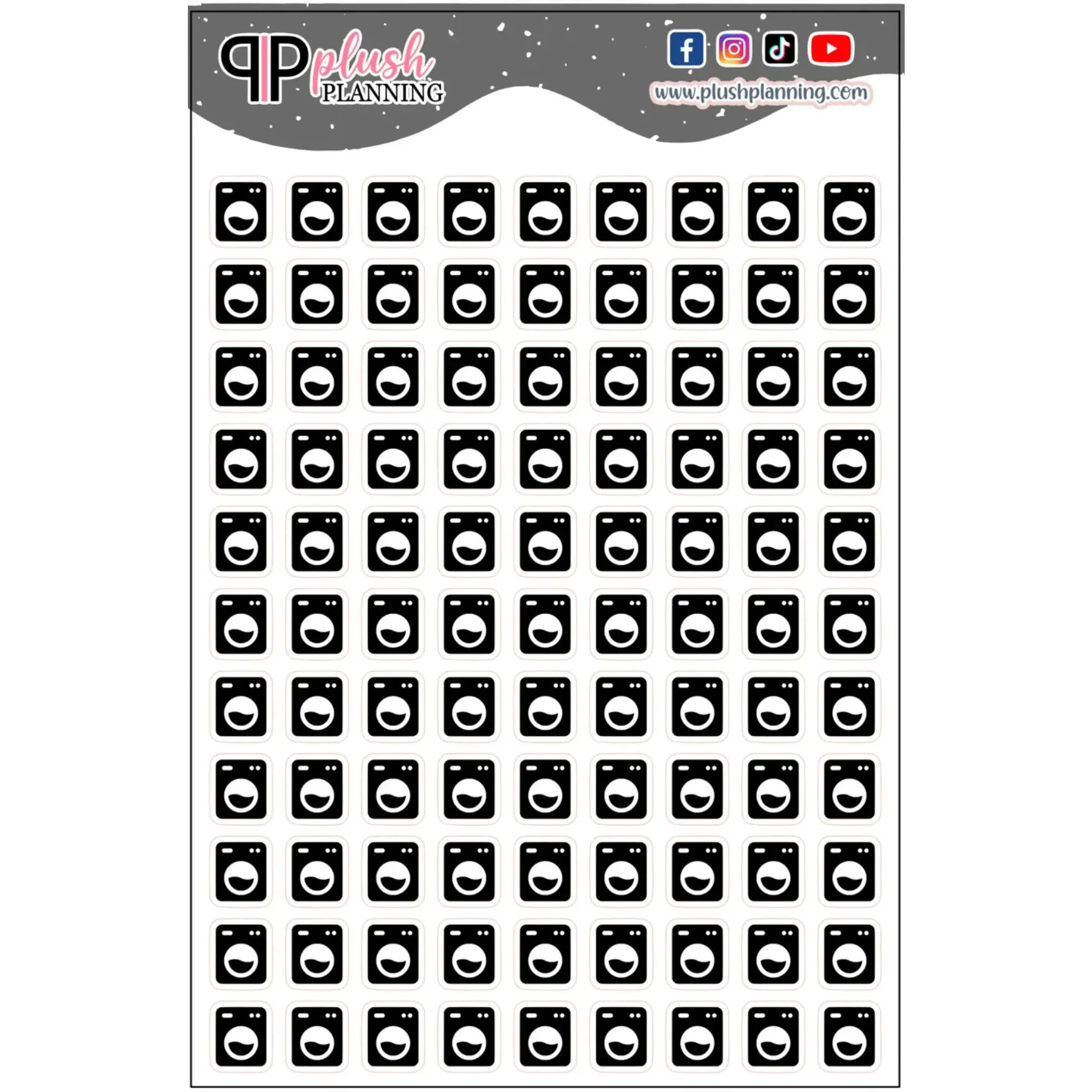 Laundry Icon Planner Stickers, Laundry Icons, Cleaning Laundry Icons
