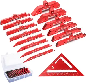 Router Table Setup Bars, 14 count Aluminumset Setup Blocks Woodworking, Set Up Blocks for Woodworking, Setup Blocks Gage Blocks for Router Table  and Angle Measure Set Up
