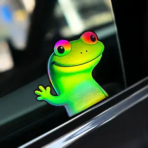 1/2 Pieces of Cartoon Frog Car Stickers Are Waterproof and Sun-protected, Car Decoration, Suitable for Car Windshields, Decorative Stickers, Halloween DIY Vinyl Decals, Automobile Decals