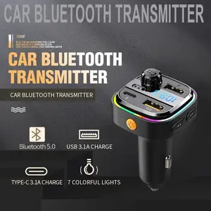 Car Electronics C26 Car Charger Quick Phone Charge Cigarette Hands-free Bluetooth-compaitable 5.0 FM Transmitter Lighter Adapter Dual Port scents  from  above  shop pink  freshies armrest  for  car button decoration ring oedro  floor  mats high desktop
