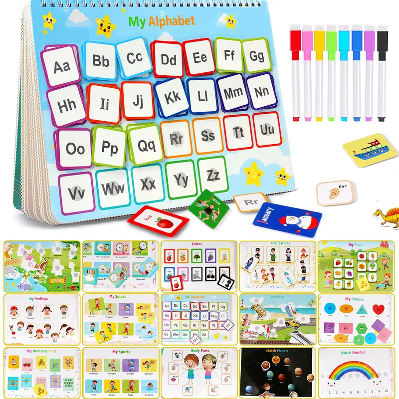 32 and 35 Themes Educational Toy- Montessori Toys - Learning Materials Gifts Dinosaur Alphabet Arts and Crafts Learning Activities for Ages 4 5 Birthday and Christmas Gifts Teaching Supplies Stationery Set Teaching Supplies Lettering