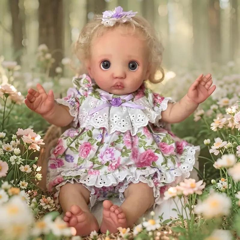 16Inch Lifelike Reborn Baby Doll Elf Full Body Peeka Realistic Newborn Baby Dolls Soft Vinyl Reborn Babies That Look Real with Veins Toy Gift for Kids Age 3+