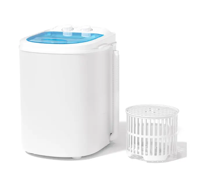 Portable Washing Machine, 5.5 Lbs Mini Washer Machine Compact, 110V Single Tub Portable Laundry Washer Machine for Apartments, Dorms, Traveling, RV, Blue