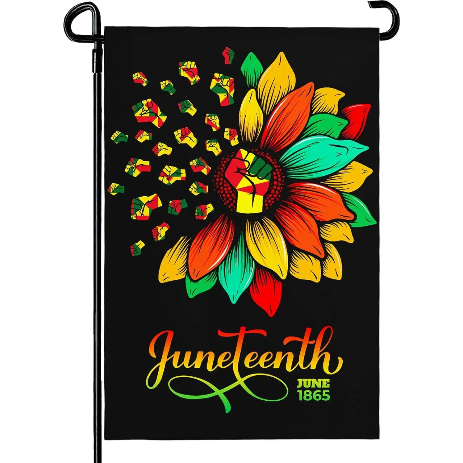 Juneteenth Garden Flag Black Liberation Yard Flags June 19 1865 African American Emancipation Independence Black Freedom Celebration Yard Outdoor Decoration Sign 12X18 Double Sided