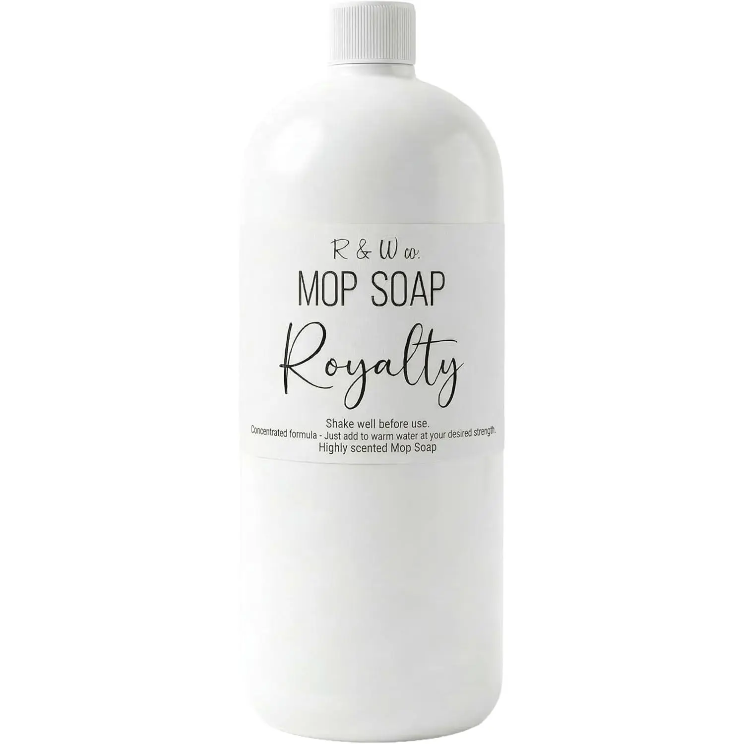 R&W CO. 32oz Premium Mop Cleaner & Soap - Floral Fragrance Royalty Scent, Non-Toxic Cleaning Solution for All Surfaces, Pet & Skin Safe, Gentle, Streak-Free Shine