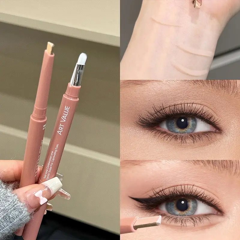 Dual-Color Eyeliner Pen, Highlight & Shadow Duo, Smooth Application, Long-Lasting Wear, Perfect for Smoky Eyes Makeup, Eye Makeup Products, Eyeshadow Eyeliner, Eye Makeup Supplies, Eyeliner Cosmetic