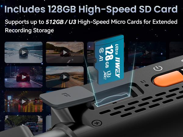 IIWEY C4-pro 4 Channel Dash Cam 360° View, STARVIS 2 Front 2.7K Rear 2K Inside 1080P x2, 8IR LEDs Night Vision 3.0, PlateTag AI for Plate Clarity, 5GHz WiFi GPS, Voice Control, 24/7 Parking Mode, For Free 128GB Card
