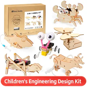 Mother's Day gift 6 in 1 STEM Kits for Kids Age 8-10, Science Building Project Craft for 8-13, Model Car Kit, STEM Toys for Boys Girls Age 8-12, Wooden 3D Puzzles, Birthday Gifts for 6 7 8 9 10 11 12 13 Year Old，dealsforyoudays