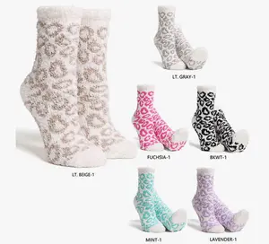 Fuzzy Leopard Socks