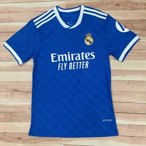 Real Madrid 2025/26 Away Kit – Blue Player Version, Premium Quality Soccer Shirt for Football Lovers