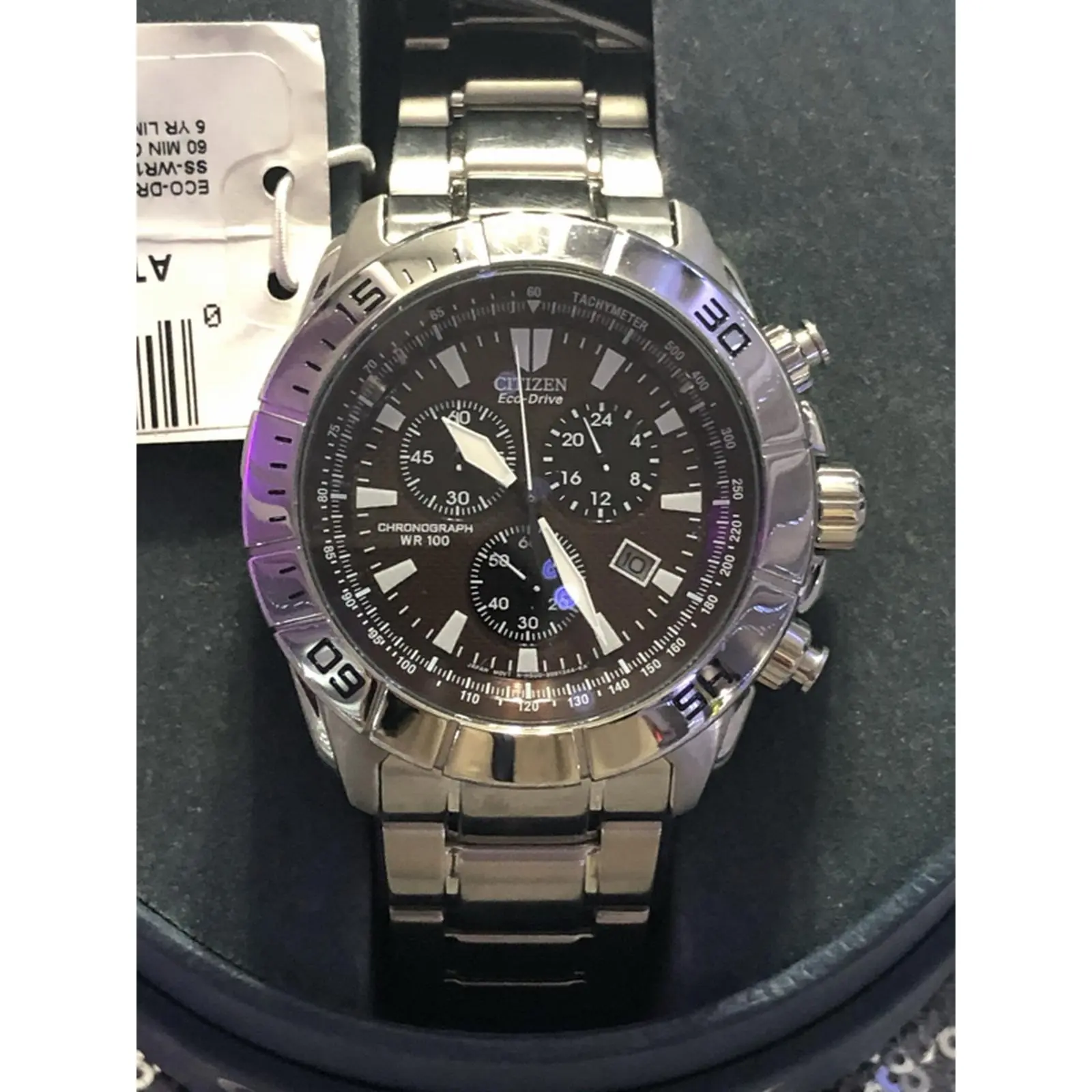 Citizen Ecodrive Men's Full Links Watch Japan Made 100m Water Resistant Stainless Steel Band