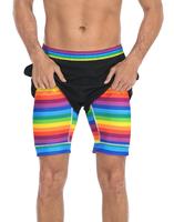 Black / Rainbow Stripe