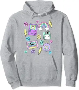 Kawaii Retro 80's 90's Gamer Cassette Clothes for Women Pullover Hoodie - Keithhodges Shop 48B0BS19QN57