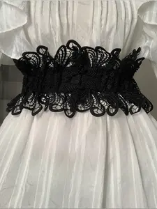 Hollow Out Contrast Floral Lace Trim Waistband, Fashionable Waistband for Women & Girls, Fashion Belt for Party, Daily Clothing Decor, Trendy All-match & Exquisite Belt for Birthday Gift