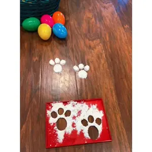 Easter Bunny Double Footprint Stencil – Footstep Template for Spring Crafts & Decorations