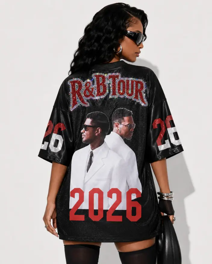 2026 R&B Tour Streetwear Jersey, Concert Inspired Baseball Shirt for Men Women