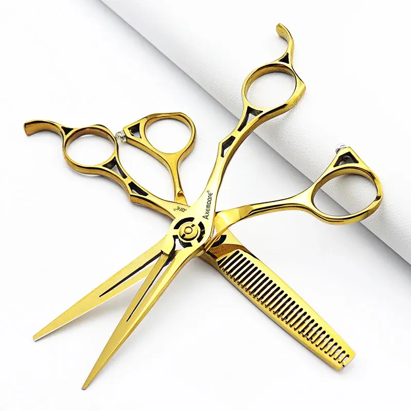 Professional Hairdressing Scissors 6 Inch Hairdresser Scissors Golden Haircut