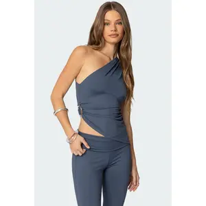 Jayna Asymmetric Ring Top