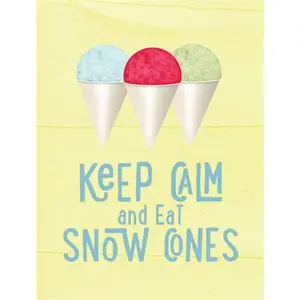 Carolines Treasures  Keep Calm And Eat Snow Cones Flag Garden Size