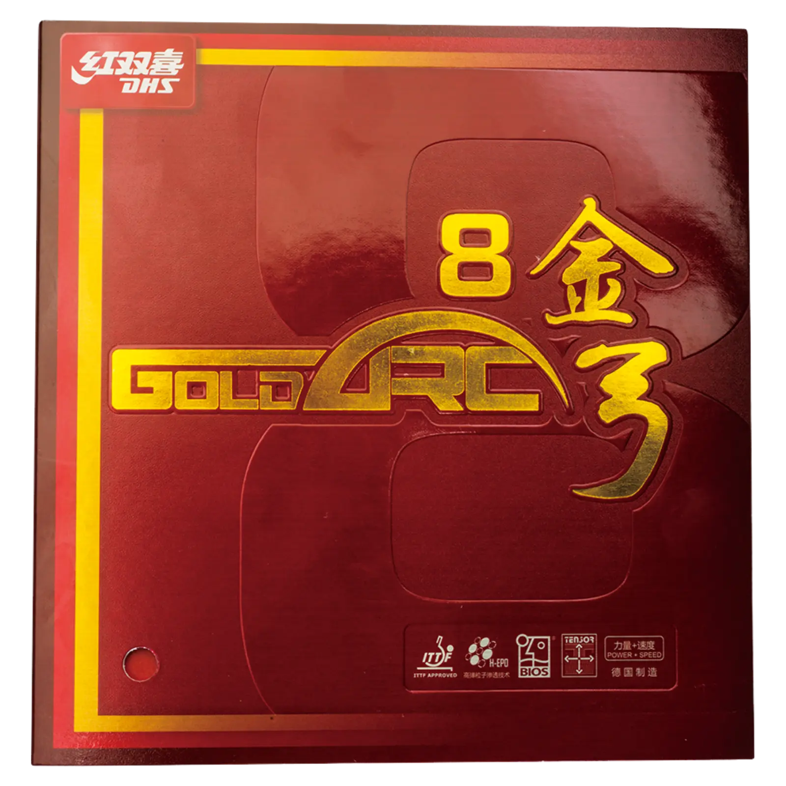 DHS Gold Arc 8 Table Tennis Rubber