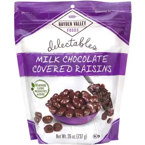 Hayden Valley Foods Milk Chocolate Covered Raisins | 26 oz | No Artificial Flavors Preservatives or Colors