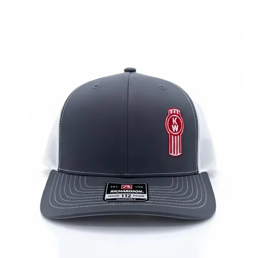 Kenworth Richardson 112 Charcoal/White Trucker Hat - Trendy 2026 | Classic Snapback Cap | Embroidered Logo, Breathable Mesh, Comfortable Fit & Stylish Design | Gift for Him & Dad #Richardson112
