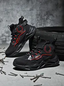 Men's Mid-Calf Lace-Up Safety Work Boots, Steel Toe Anti-Puncture Non-Slip Wear-Resistant Sole, Essential for Construction/warehouse Walking Shoes