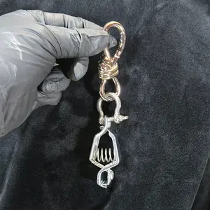 Gloveclip Twisted Knot - Silver Twisted Design with Loop for Secure Attachment