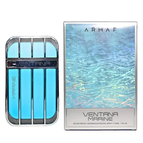 Armaf Ventana Marine Arab Perfume - 3.4 fl oz Regular Edition Unisex Active Spray, Citrus-Scented Marine Aromatic Scents with Fresh Spicy Lift & Citrus Wood Notes, Long Lasting for Adults, Unisex Beauty Single Item