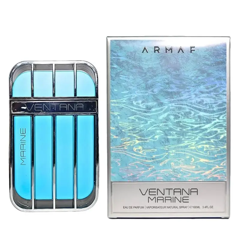 Armaf Ventana Marine Arab Perfume - 3.4 fl oz Regular Edition Unisex Active Spray, Citrus-Scented Marine Aromatic Scents with Fresh Spicy Lift & Citrus Wood Notes, Long Lasting for Adults, Unisex Beauty Single Item