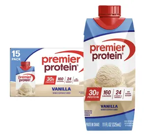 Premier Protein 30G High Protein Shake, Vanilla, 11fl . Oz, 15 Pack