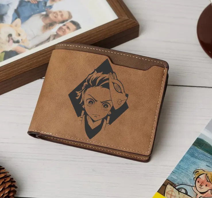 Gojo Satoru Engraved Wallet, Anime, Manga, personalized item, comic character, cartoon, iconic anime, Dragon, gift Craft leather wallet,Slim Wallet,Minimalist,Men’s Wallet,Card Holder,Trendy 2025,Luxury