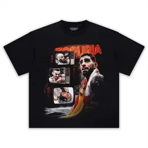 TOPURIA 2025 V4 Vintage UFC Vintage Heavy Cotton T-Shirt Streetwear Boxing Retro 90s Graphic Tees Men Clothing Crewneck