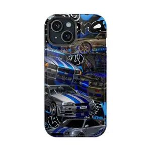 GT-R R34 JDM Phone Case, Tough Phone Cover Compatible With iPhone 16 15 14 13 12 11 Pro Max X XS, Galaxy S25 S24 S23 S22 Ultra, Stylish Accessories for Car Lovers