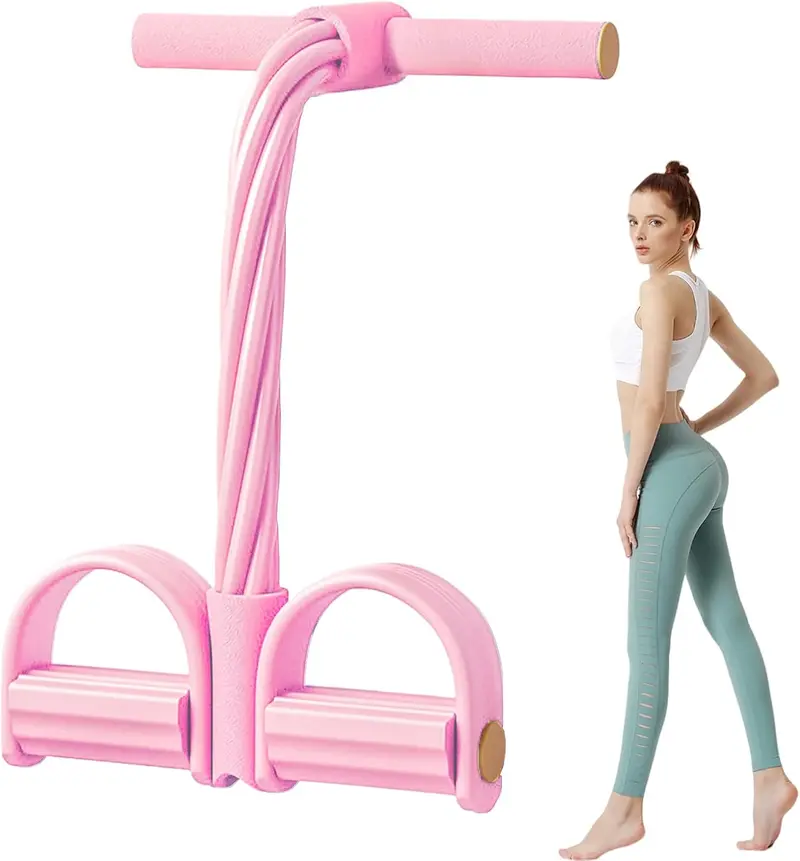 2026 Latest 8-Tube Pedal Resistance Device, Detachable and Adjustable Pedal Resistance Device, Elementalt Pedal Puller, Full-Body Workout for Home Gym, Tones Arms Abs Waist, Unisex leg stretch rope exercise total body training resistance bands tensioner