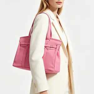 Luxury Platinum Canvas Bag, Niche Designer Shoulder Handbag for Women