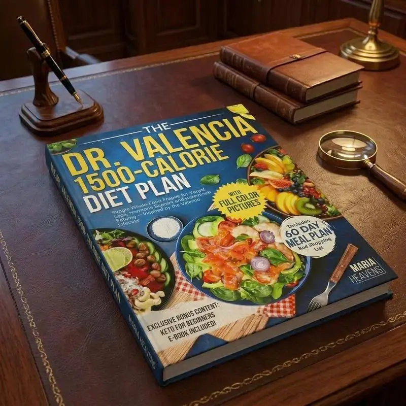 Dr. Valencia 1500-Calorie Diet Plan Book - Full Color Pictures, 60-Day Meal Plan by Maria Heavens (Lifestyle & Cooking Recipe Guide)