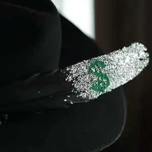Cash Wrangler Cowboy Hat Feather, Western Rodeo Cowgirl