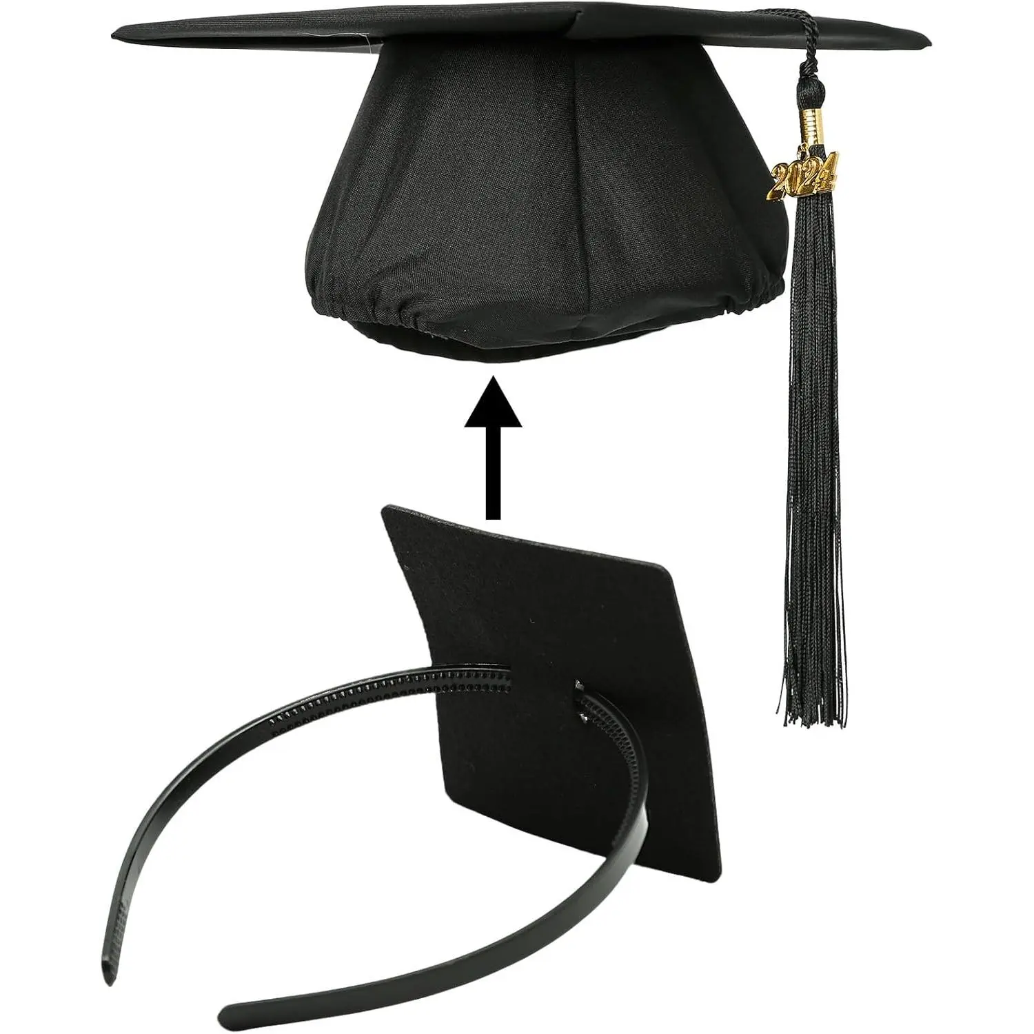 Graduation Cap Headband, Firm Anti-fall Hair Band for Graduation Cap, Hat Accessories for Graduates, Students, Girls